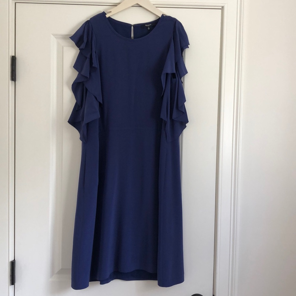 Madewell blue silk dress size M